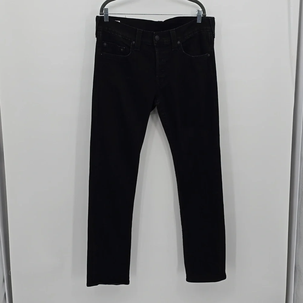 True Religion Rocco Straight Leg Men's Jean's Black Size 38×32